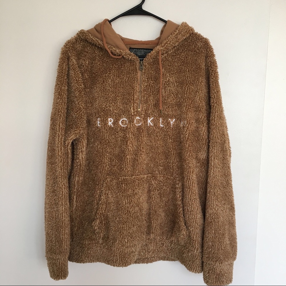 Sweater hoodie brooklyn tan brown oversized
